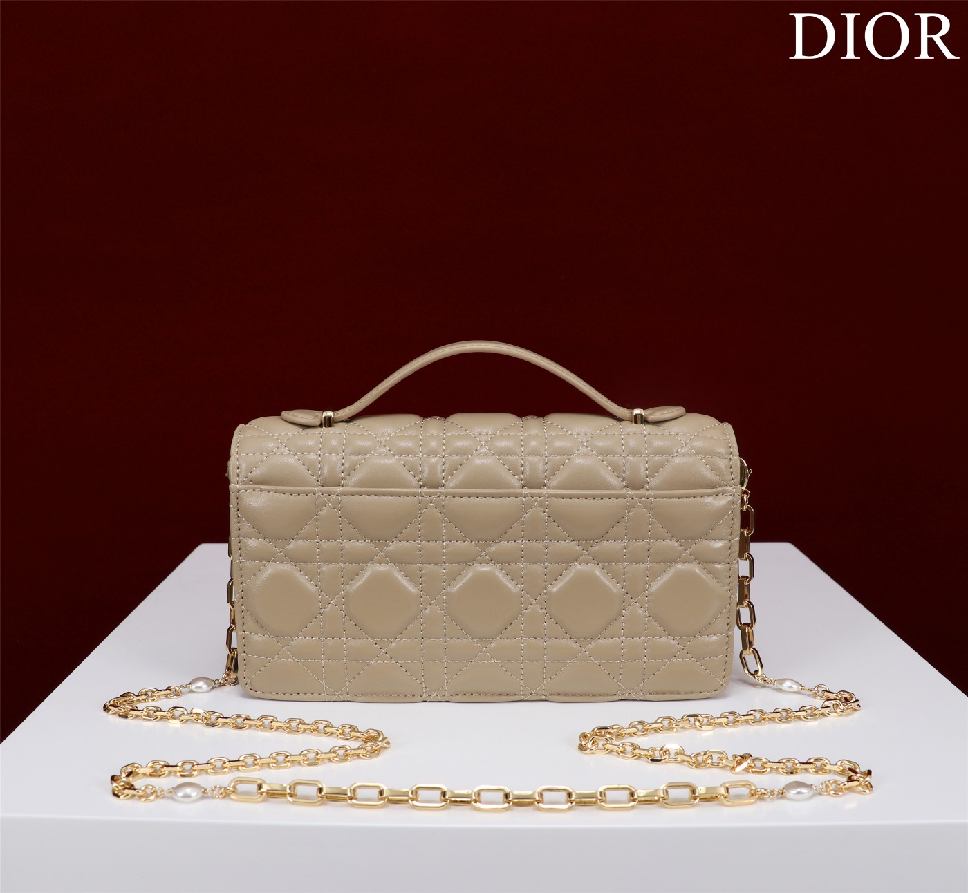 My Dior Mini Bag Powder Beige Cannage Lambskin